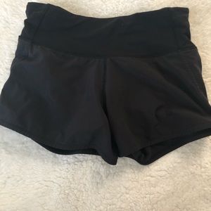 LULU LEMON black athletic shorts